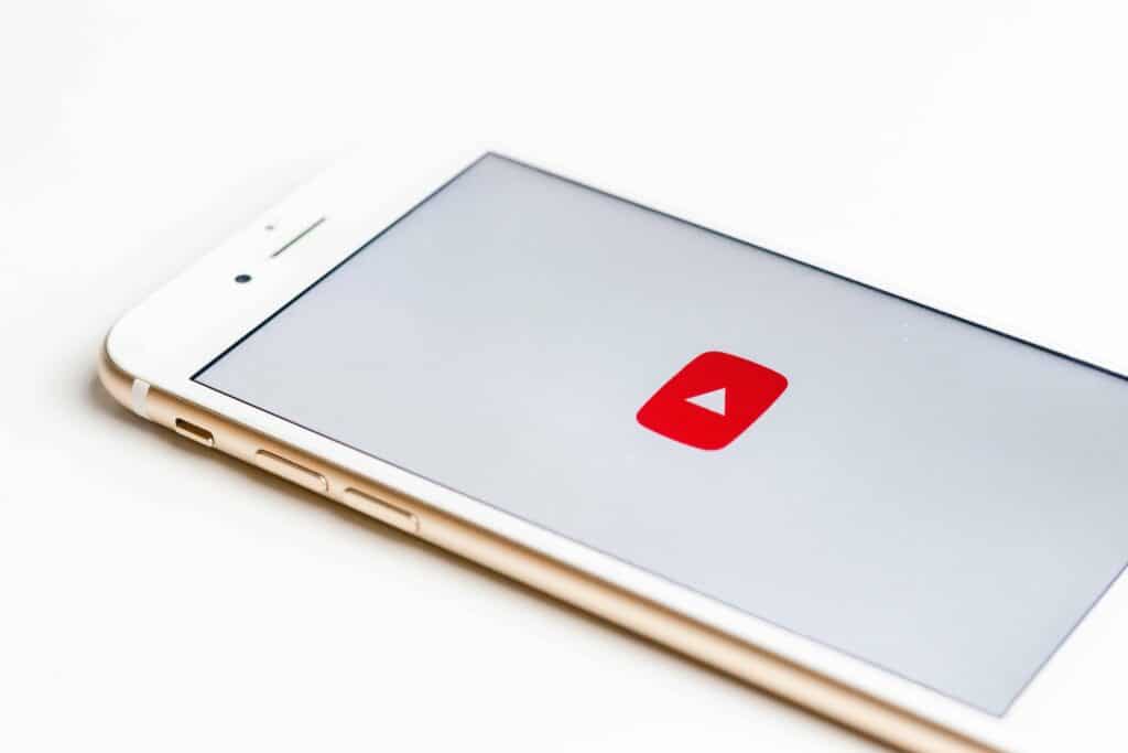 iPhone showing YouTube logo